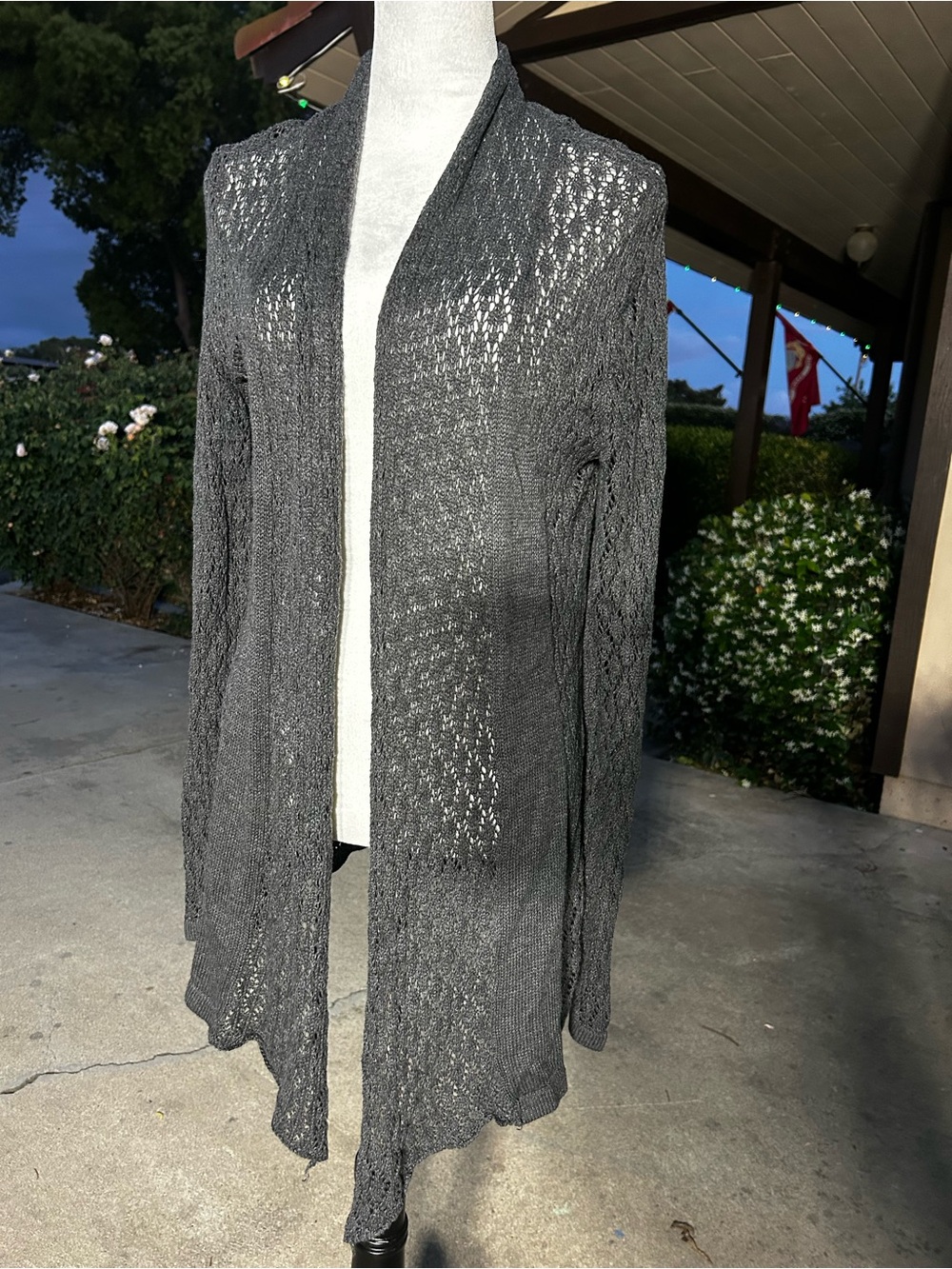Belldini Open-Front Lightweight open Knit Cardigan duster